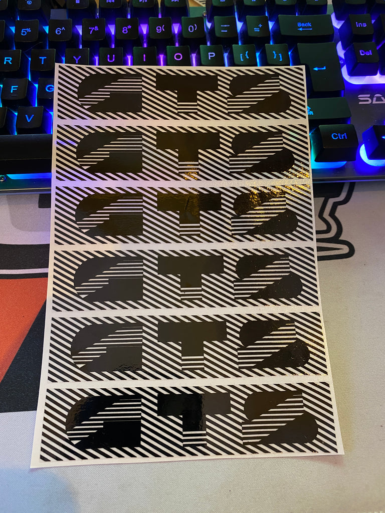 VW Mk2 Scirocco B Pillar Decals – Textured Vinyl Foil – Black – Left & Right Set