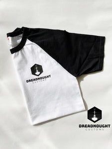 Dreadnought Logo T-Shirt White/ black sleeves