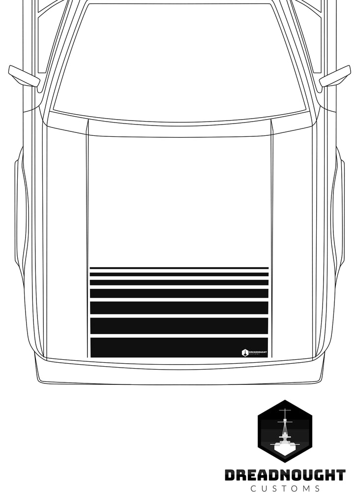 Scirocco Mk2 Gradient Bonnet Stripes – Dreadnought Customs Limited